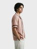Men's Beige Relaxed Fit Embroidered Casual Shirt