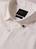 Men's White Slim Fit Solid Party Wear Shirt