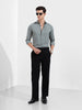 Men's Green Slim Fit Party Wear Solid Shirt