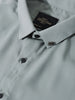 Men's Green Slim Fit Party Wear Solid Shirt