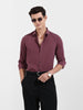 Men's Purple Slim Fit Party Wear Solid Shirt
