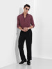 Men's Purple Slim Fit Party Wear Solid Shirt