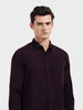Men's Purple Slim Fit Party Wear Solid Shirt