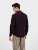 Men's Purple Slim Fit Party Wear Solid Shirt