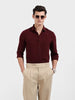 Men's Red Slim Fit Party Wear Solid Shirt