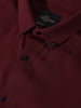 Men's Red Slim Fit Party Wear Solid Shirt