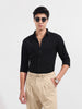 Men's Black Slim Fit Solid Party Wear Shirt