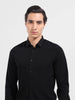 Men's Black Slim Fit Solid Party Wear Shirt