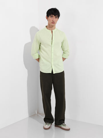 Men's Green Regular Fit Casual Shirt