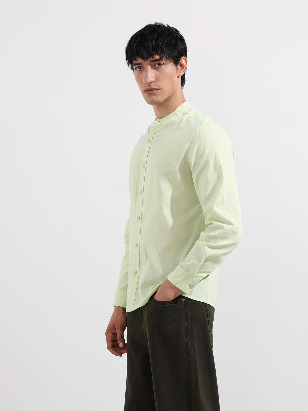 Men's Green Regular Fit Casual Shirt