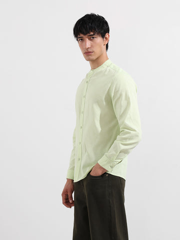 Men's Green Regular Fit Casual Shirt