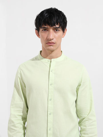 Men's Green Regular Fit Casual Shirt