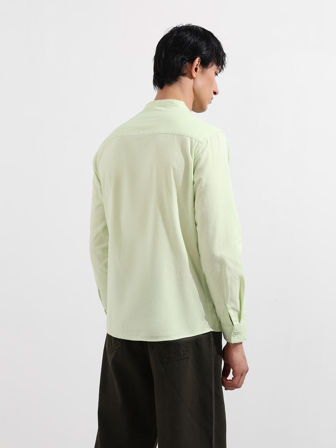Men's Green Regular Fit Casual Shirt