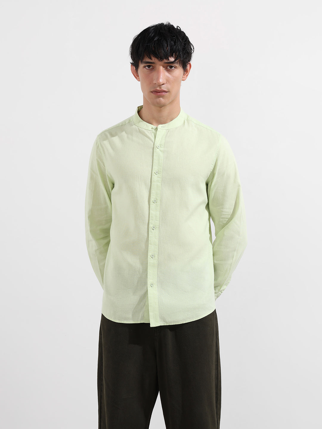 Men's Green Regular Fit Casual Shirt