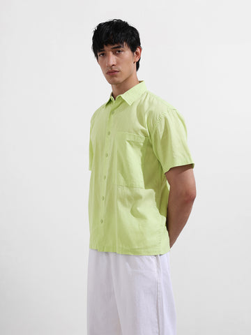 Men's Green Relaxed Fit Casual Shirt