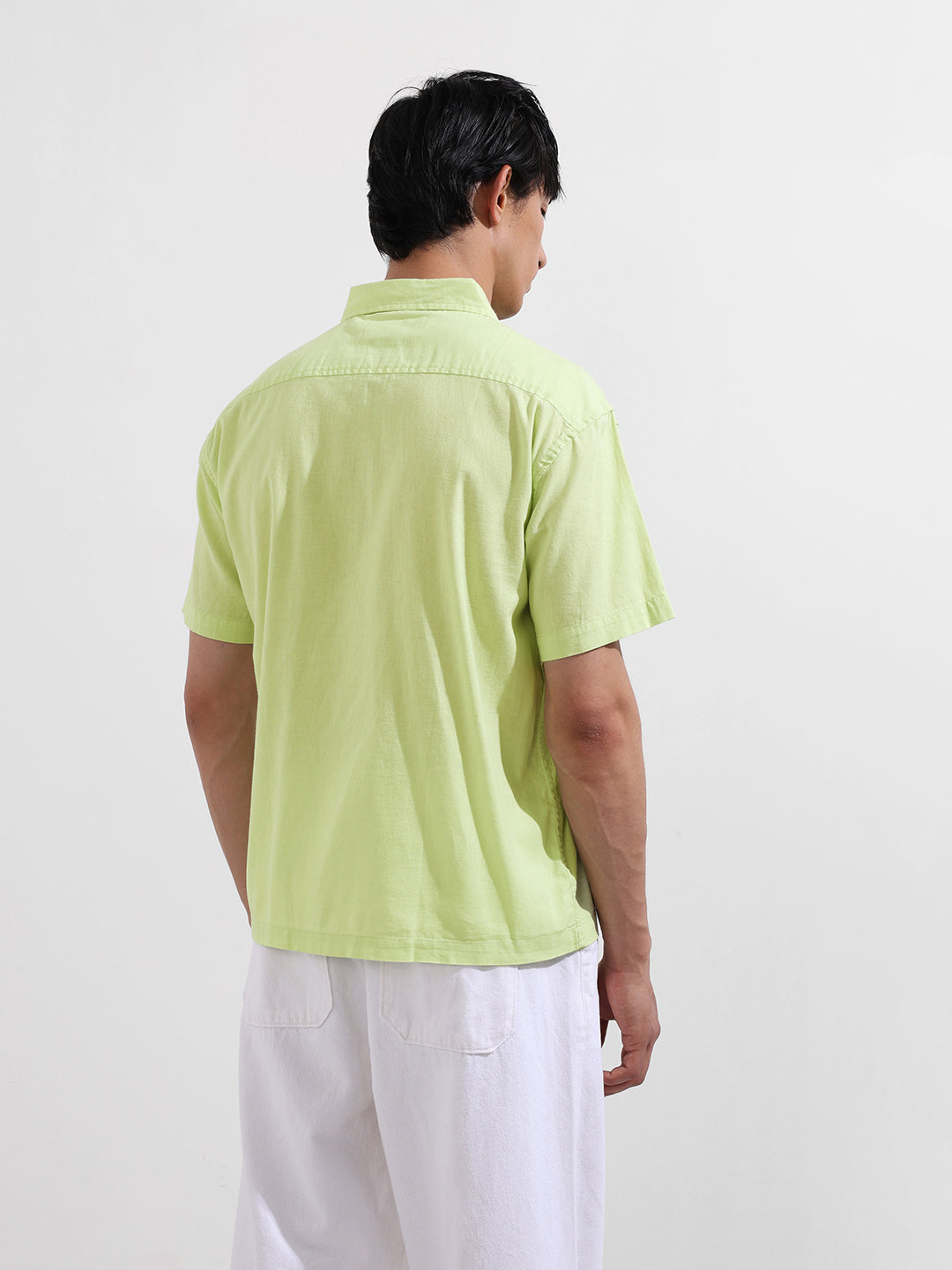 Men's Green Relaxed Fit Casual Shirt