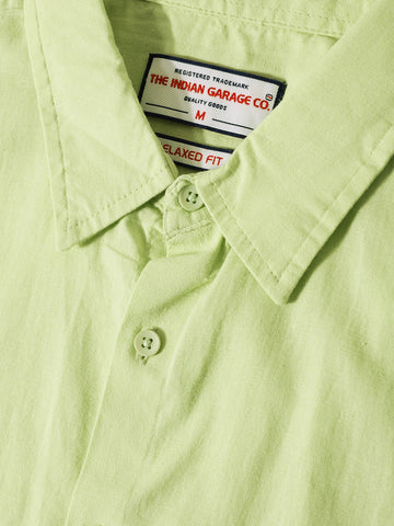 Men's Green Relaxed Fit Casual Shirt