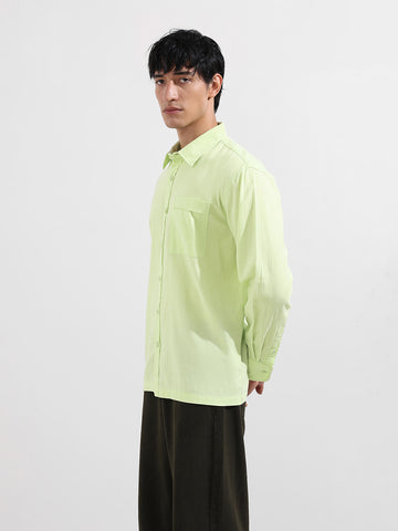Men's Green Relaxed Fit Casual Shirt