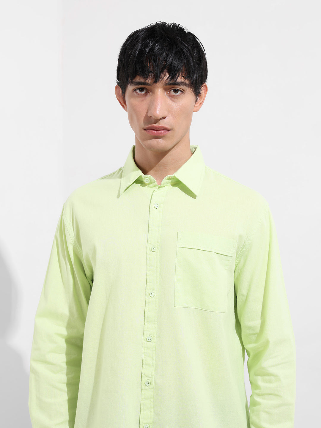 Men's Green Relaxed Fit Casual Shirt