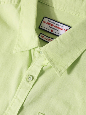 Men's Green Relaxed Fit Casual Shirt