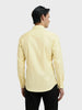 Men's Yellow Slim Fit Party Wear Solid Shirt