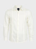 Men's Cream Slim Fit Party Wear Solid Shirt