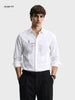 Men's White Slim Fit Embroidered Party Wear Shirts