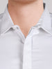 Men's White Slim Fit Embroidered Party Wear Shirts