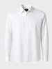Men's White Slim Fit Party Wear Solid Shirt