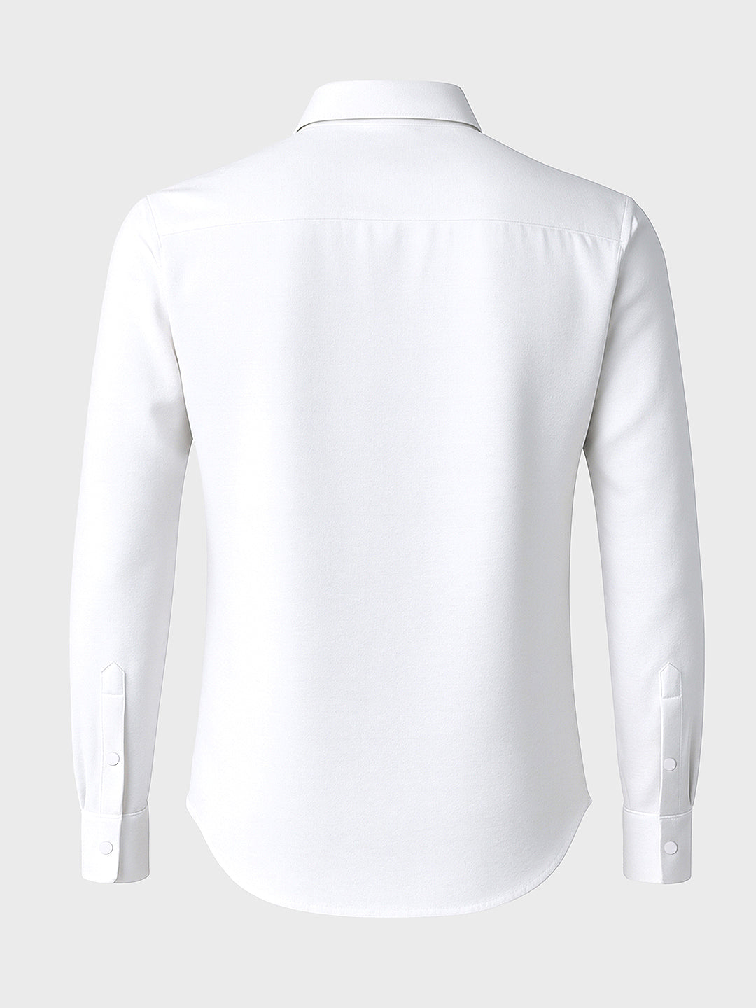 Men's White Slim Fit Party Wear Solid Shirt
