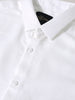 Men's White Slim Fit Party Wear Solid Shirt