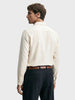 Men's Cream Slim Fit Party Wear Solid Shirt
