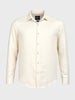 Men's Cream Slim Fit Party Wear Solid Shirt