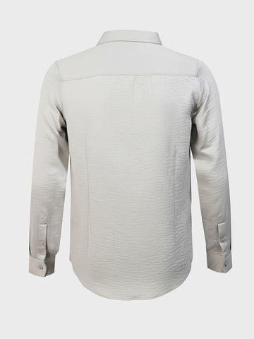 Men's Green Slim Fit Party Wear Solid Shirt