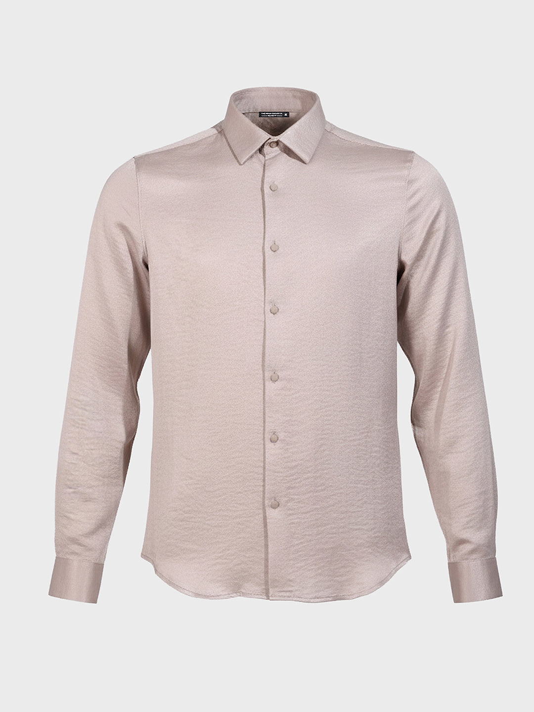 Men's Pink Slim Fit Party Wear Solid Shirt