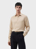 Men's Gold Slim Fit Party Wear Solid Shirt