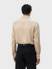 Men's Gold Slim Fit Party Wear Solid Shirt