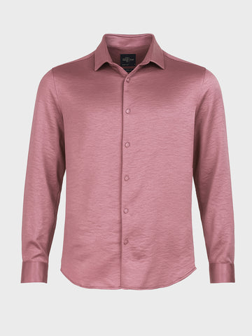 Men's Pink Slim Fit Party Wear Solid Shirt