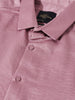 Men's Pink Slim Fit Party Wear Solid Shirt