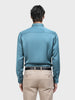 Men's Teal Slim Fit Party Wear Solid Shirt