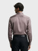 Men's Brown Slim Fit Party Wear Solid Shirt