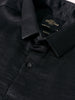 Men's Black Slim Fit Party Wear Solid Shirt