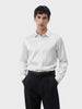 Men's White Slim Fit Party Wear Striped Shirt