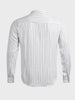 Men's White Slim Fit Party Wear Striped Shirt