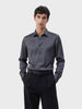 Men's Silver Slim Fit Party Wear Striped Shirt