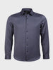 Men's Silver Slim Fit Party Wear Striped Shirt