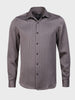 Men's Grey Slim Fit Party Wear Striped Shirt