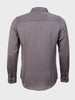Men's Grey Slim Fit Party Wear Striped Shirt