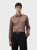 Men's Brown Slim Fit Party Wear Striped Shirt