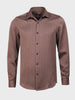 Men's Brown Slim Fit Party Wear Striped Shirt